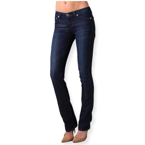 AG Adriano Goldschmied The Ballad Slim Boot Jeans EUC Size 30 Medium Wash Denim - Picture 1 of 4